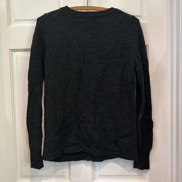 Gap charcoal, gray alpaca blend cardigan with four pockets size. Small petite - Picture 3 of 7